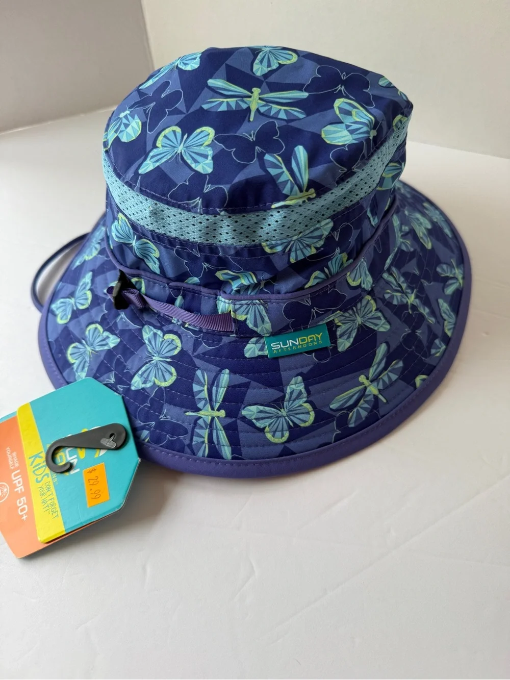 Sunday Afternoons Kids Navy/Purple/Teal Butterfly Sun Bucket Hat